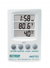 Extech 445702 - Reloj Termohigrómetro 85%RH con 3 Pantallas